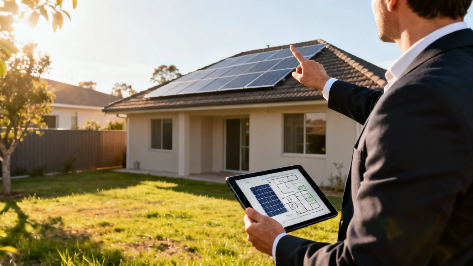 Conseiller certifié Swissolar présentant un devis photovoltaïque détaillé avec simulation de production kWh et calcul des subventions Pronovo en Suisse